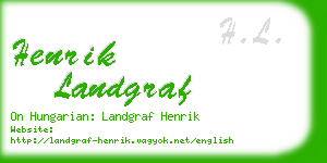 henrik landgraf business card